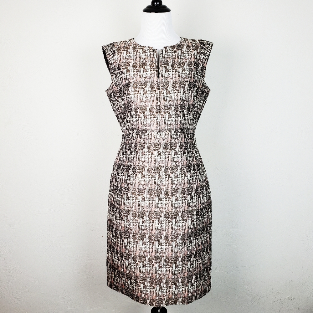 Lafayette 148 Dress Sheath Jacquard Designer Luxury Career Office Sophisticated - Picture 2 of 9